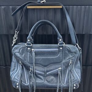 Rebecca Minkoff Tri Zip Jealous Satchel Crossbody in Blue